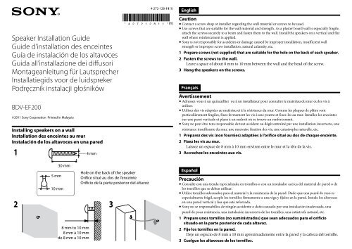 Sony BDV-EF200 - BDV-EF200 Guida di installazione Francese