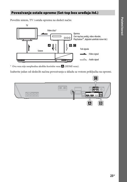 Sony BDV-N9100W - BDV-N9100W Istruzioni per l'uso Serbo