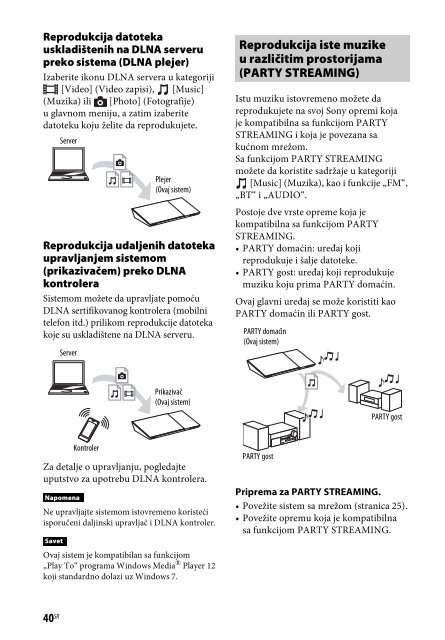 Sony BDV-N9100W - BDV-N9100W Istruzioni per l'uso Serbo