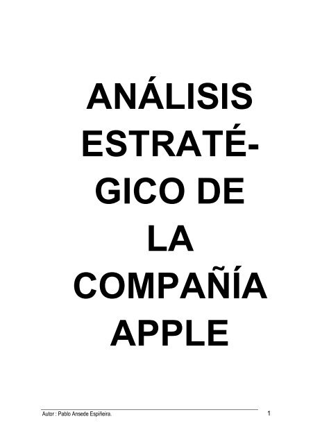 Analisis de Apple, Juan Mancera