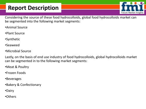 Detailed overview of Food Hydrocolloids Market, 2015-2025 by Future Market Insights