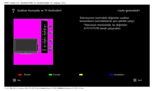 Sony KDL-46V5810 - KDL-46V5810 Istruzioni per l'uso Turco