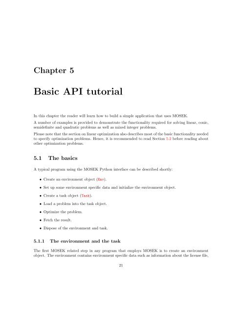 The MOSEK Python optimizer API manual Version 7.0 (Revision 141)
