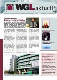 Liebe WGL-Mieter - WGL Wohnungsgesellschaft Leverkusen GmbH