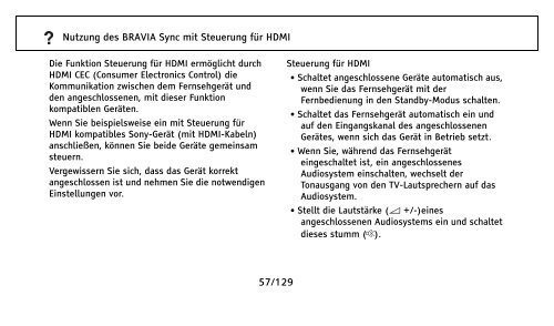 Sony KDL-40W5830 - KDL-40W5830 Istruzioni per l'uso Tedesco