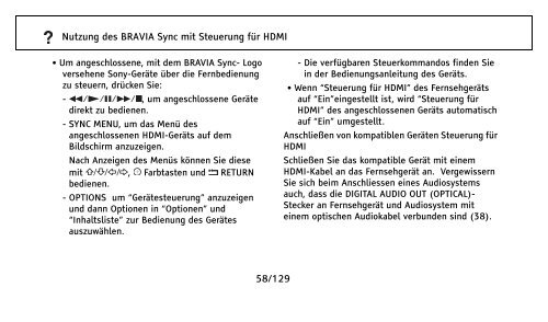 Sony KDL-40W5830 - KDL-40W5830 Istruzioni per l'uso Tedesco