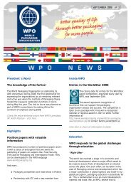 WPO News: September 2008 - World Packaging Organisation