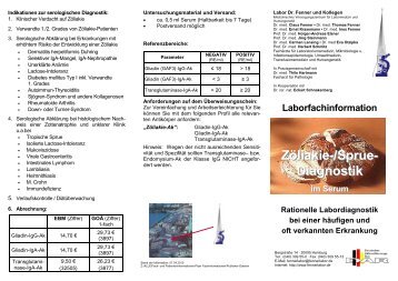 Laborfachinformation Zöliakie-/Sprue- Diagnostik im Serum ...