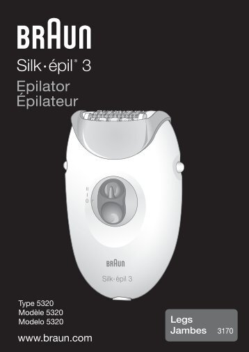 Braun Silk-Ã©pil 3-SE 3170, 3270, 3370, 3380 - 3170, Silk-Ã©pil 3 UK, FR, ES (USA, CDN, MEX)