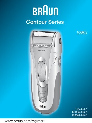 Braun Series 3, Contour-370, 5878, 5885, 5886 - 5885, Contour Series UK, FR, ES (USA, CDN, MEX)