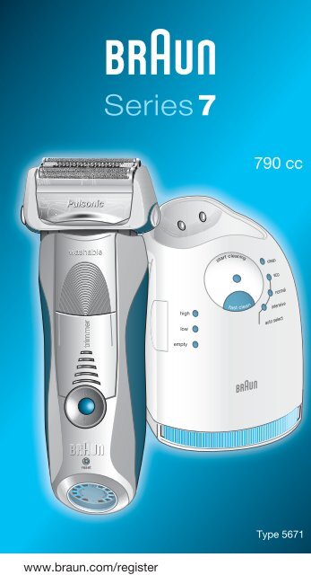 Braun Series 7, Pulsonic, Prosonic, Active Power-790cc, 9595, 9795 - 790cc, Series 7 DE, UK, FR, ES, PT, IT, NL, DK, NO, SE, FI, TR, GR