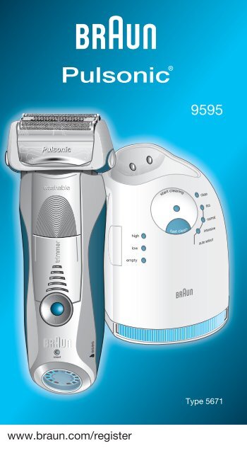 Braun Series 7, Pulsonic, Prosonic, Active Power-790cc, 9595, 9795 - 9595, Pulsonic DE, UK, FR, ES, PT, IT, NL, DK, NO, SE, FI, TR, GR