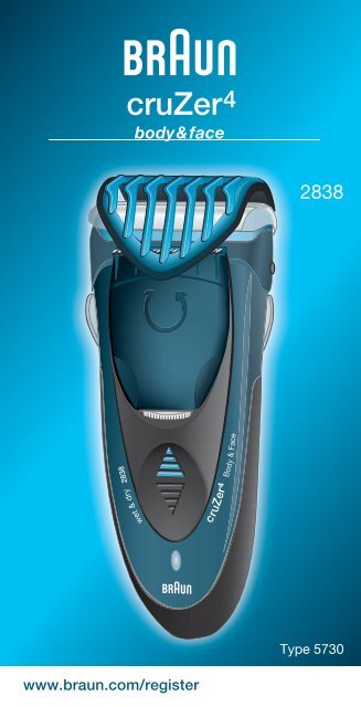 Braun CruZer4, CruZer6 Face-Z60, 2838, Old Spice - 2838, Cruzer4, body&amp;face UK, FR, PL, CZ, SK, HU, HR, SL, TR, RU, UA, ARAB