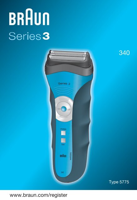 Braun Series 3 wet&amp;dry-340 - 340, Series 3 DE, UK, FR, ES, PT, IT, NL, DK, NO, SE, FI, TR, GR