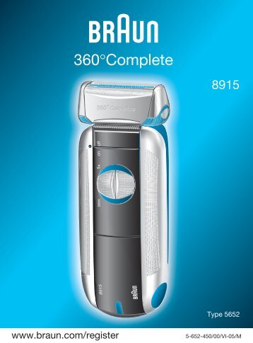 Braun Series 5, 360Â° Complete-8915, 510 - 8915, 360Â°Complete DE, UK, FR, ES, PT, IT, NL, DK, NO, SE, FI, TR, GR