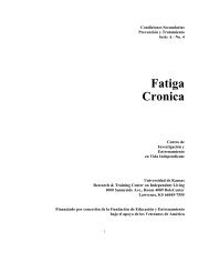 Fatiga Cronica - Research and Training Center on Independent Living