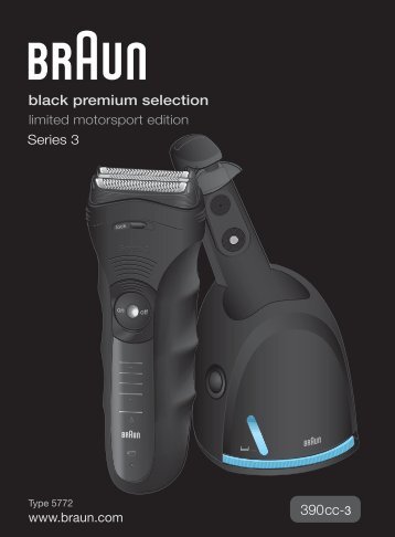 Braun Series 3-390cc, 395cc-3 - 390cc-3, Series 3, black premium selection DE, UK, FR, ES, PT, IT, NL, DK, NO, SE, FI, TR, GR