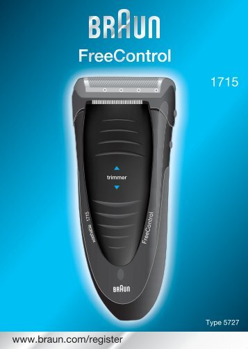 Braun Series 1, FreeControl-170, 170s-1, 1715 - 1715, FreeControl UK, FR, PL, CZ, SK, HU, HR, SL, TR, RU, UA, ARAB