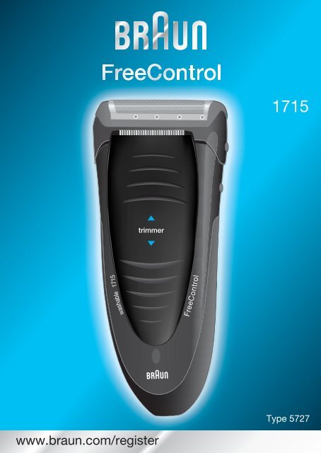 Braun Series 1, FreeControl-170, 170s-1, 1715 - 1715, FreeControl UK, FR, PL, CZ, SK, HU, HR, SL, TR, RU, UA, ARAB