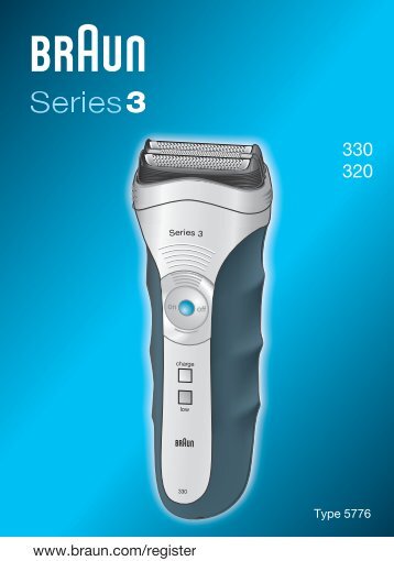 Braun Series 3-330, 320 - 330, 320, Series 3 UK, FR, PL, CZ, SK, HU, HR, SL, TR, RU, UA, ARAB