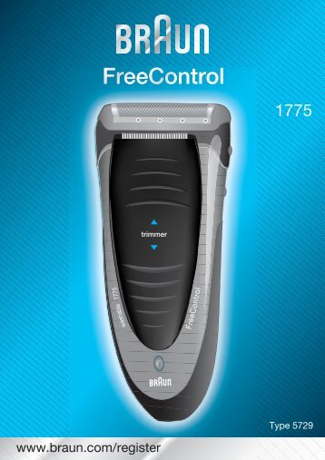 Braun Series 1, FreeControl-180 (for RU only),190, 190s-1, 1775 - 1775, FreeControl UK, FR, PL, CZ, SK, HU, HR, SL, TR, RU, UA, ARAB