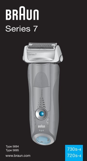 Braun Series 7-720, 720s-3, 720s-4, 720s-5 - 730s-4, 720s-4, Series 7 UK, FR, PL, CZ, SK, HU, HR, SL, TR, RU, UA, ARAB