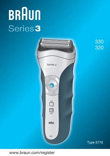 Braun Series 3-330, 320 - 330, 320, Series 3 DE, UK, FR, ES, PT, IT, NL, DK, NO, SE, FI, TR, GR