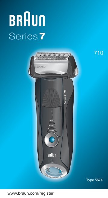 Braun Series 7, Pulsonic, Prosonic, Active Power-720, 730, 9565, 9566, 9781, 9782 - 710, Series 7 UK, FR, PL, CZ, SK, HU, HR, SL, TR, RU, UA, ARAB