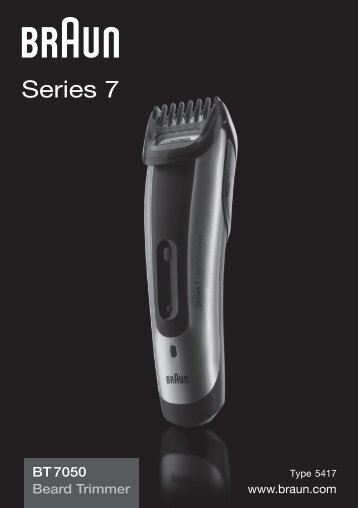 Braun cruZer6 beard&head, Beard Trimmer-cruZer6, BT 5070, BT 5090, BT 7050 - BT7050 Beard trimmer, Series 7 UK, FR, PL, CZ, SK, HU, HR, SL, TR, RO, MD, RU, UA, ARAB