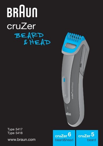 Braun cruZer6 beard&head, Beard Trimmer-cruZer6, BT 5070, BT 5090, BT 7050 - cruZer6 beard&head, cruZer5 beard KOR,  UK