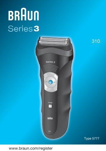 Braun Series 3-310 - 310, Series 3 UK, FR, PL, CZ, SK, HU, HR, SL, TR, RU, UA, ARAB