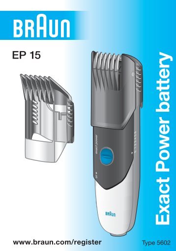 Braun Exact Power, AllStyle-EP15, EP20, EP25 - EP15 Exact Power battery UK, FR, ES, PT, PL, CZ, HU, TR, GR, RU, UA, ARAB