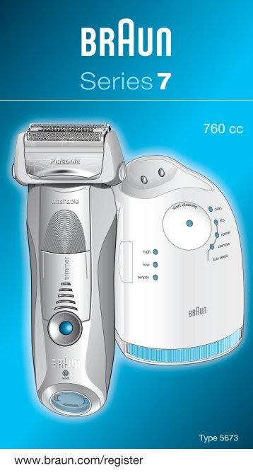 Braun Series 7, Pulsonic, Prosonic, Active Power-760cc, 9585, 9785 - 760cc, Series 7 UK, FR, PL, CZ, SK, HU, HR, SL, TR, RU, UA, ARAB