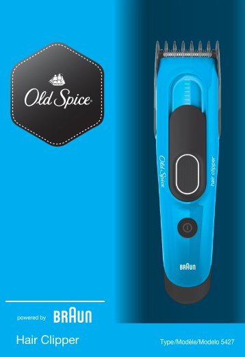 Braun Series 3 Hair clipper, Series 5 Hair clipper, CruZer5 head Hair clipper, Old Spice-HC3050, HC5050, CruZer5 Head, Old Spice - Hair Clipper, Old Spice UK, FR, ES (USA, CDN, MEX)