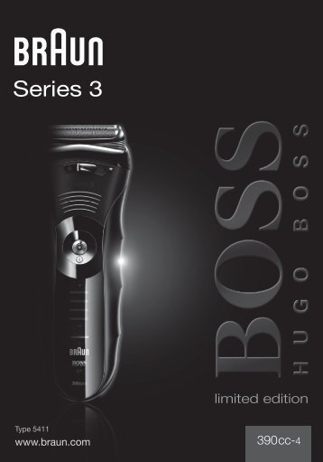 Braun Series 3-390cc-4, 390cc-5, 3090cc - 390cc-4, BOSS limited edition, Series 3 UK, FR, PL, CZ, SK, HU, HR, SL, TR, RO, RU, UA,  ARAB