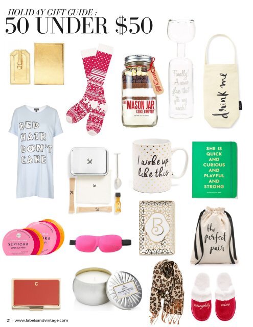 Labels & Vintage 2015 Holiday Gift Guide 