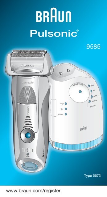 Braun Series 7, Pulsonic, Prosonic, Active Power-760cc, 9585, 9785 - 9585, Pulsonic DE, UK, FR, ES, PT, IT, NL, DK, NO, SE, FI, TR, GR