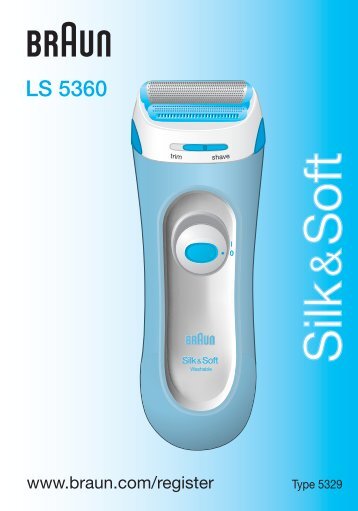 Braun Silk & Soft Body Shave-LS5300, 5360 cord - LS5360 Silk&Soft DE, UK, FR, ES, PT, IT, NL, DK, NO, SE, FI, PL, CZ, SK, HU, SL, HR, GR, RU, UA