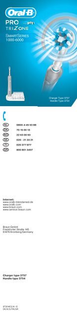 Braun Trizone 5000, PRO Trizone 5000-D21.500 - PRO TriZone SmartSeries 1000-6000 DK, NO, SE, FIN, GR