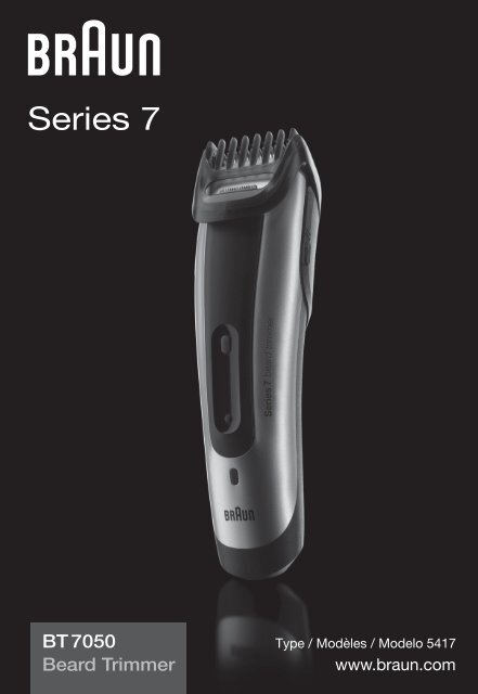 Braun cruZer6 beard&amp;head, Beard Trimmer-cruZer6, BT 5070, BT 5090, BT 7050 - BT7050 Beard trimmer, Series 7 UK, FR, ES (USA, CDN, MEX)