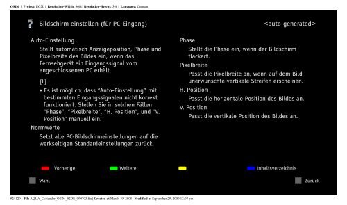 Sony KDL-46W5830 - KDL-46W5830 Istruzioni per l'uso Tedesco