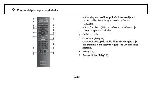 Sony KDL-37EX401 - KDL-37EX401 Istruzioni per l'uso Sloveno