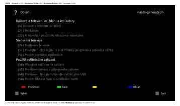 Sony KDL-52Z5800 - KDL-52Z5800 Istruzioni per l'uso Ceco