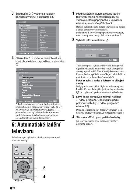 Sony KDL-26S2010 - KDL-26S2010 Istruzioni per l'uso Ceco