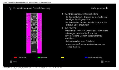 Sony KDL-52Z5800 - KDL-52Z5800 Istruzioni per l'uso Tedesco