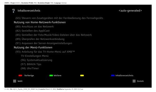 Sony KDL-52Z5800 - KDL-52Z5800 Istruzioni per l'uso Tedesco