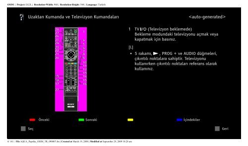 Sony KDL-52Z5800 - KDL-52Z5800 Istruzioni per l'uso Turco