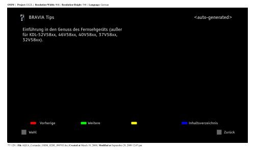 Sony KDL-37W5820 - KDL-37W5820 Istruzioni per l'uso Tedesco