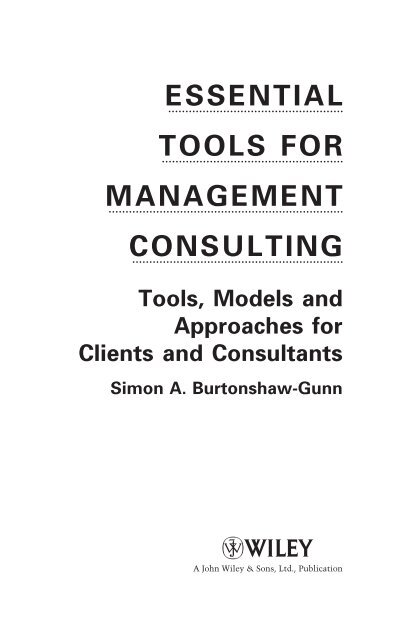 Essential Tools for Management Consulting