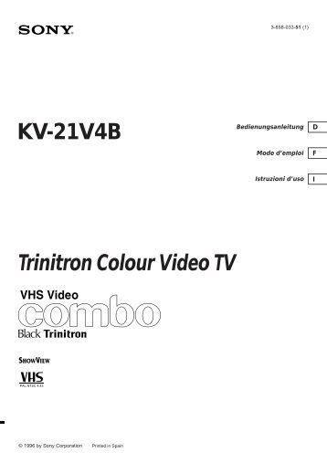 Sony KV-21V4B - KV-21V4B Istruzioni per l'uso Tedesco